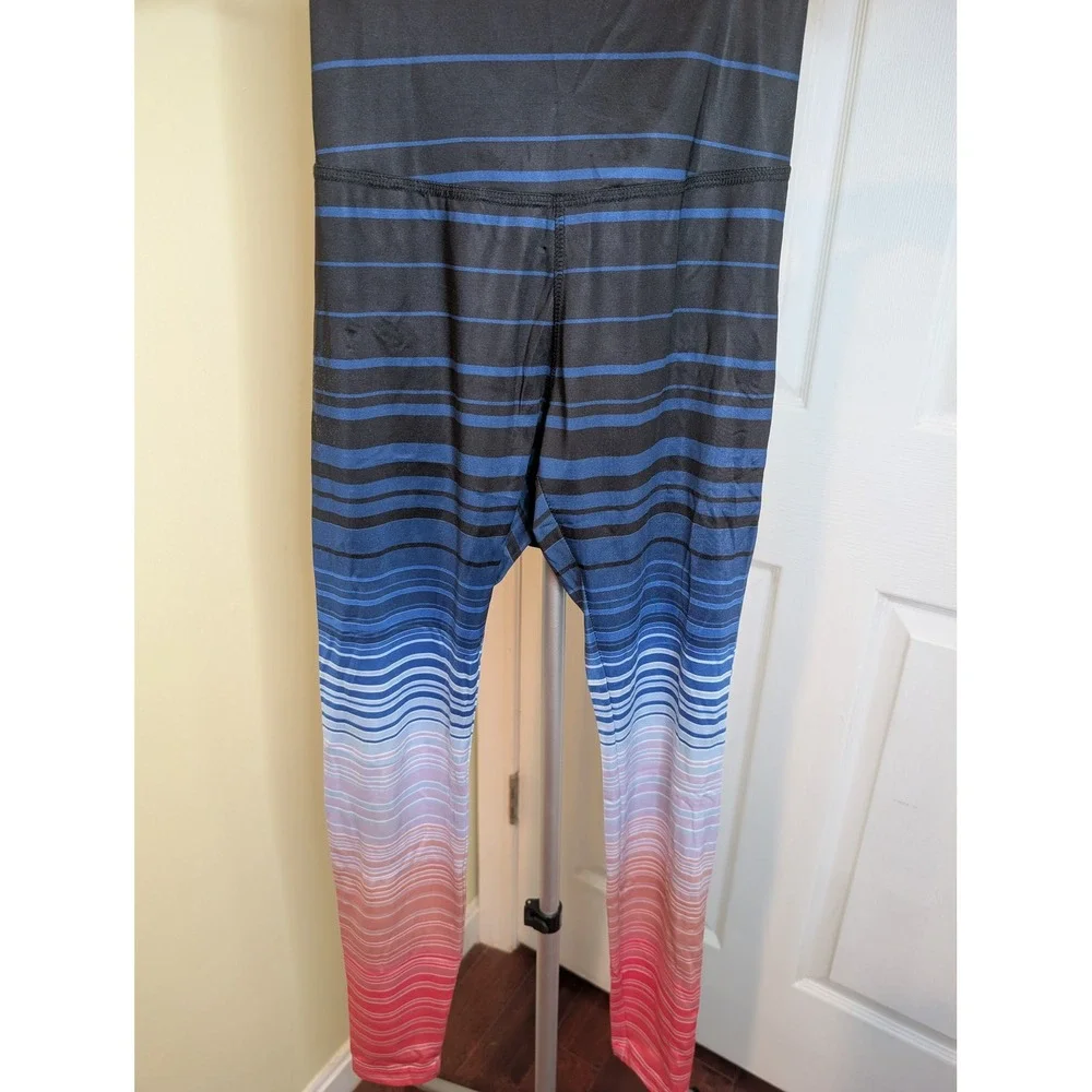 Beyond Yoga Leggings Rise Above Lux Ombre‎ Striped High Waist Yoga - Size S